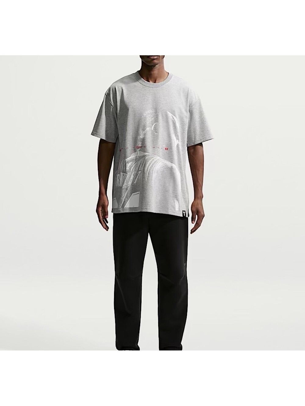 Nike Men’s Size Large (Loose) Kobe Dri-Fit Basketball T-Shirt Dark Grey Heather - Picture 9 of 15